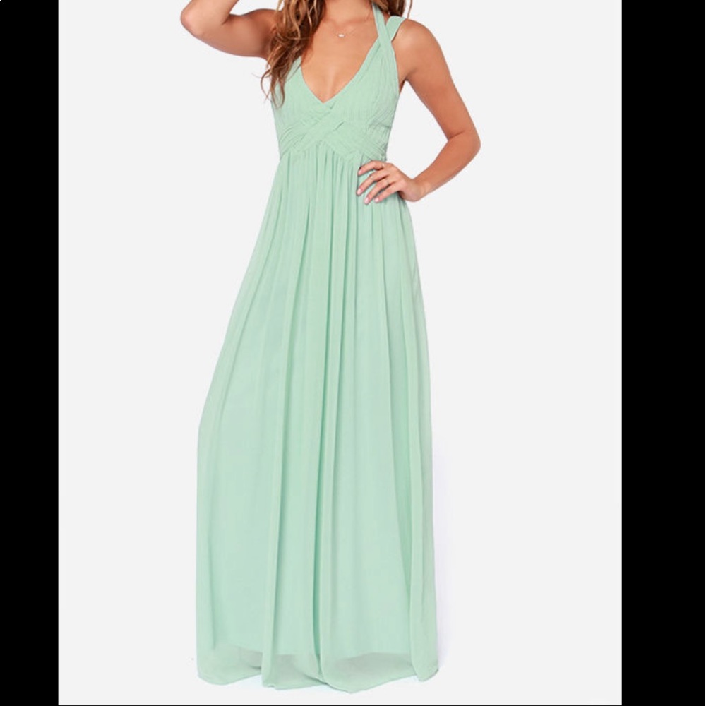Lulus size S mint maxi gown